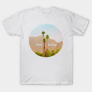 Palm Springs Desert Mountains and Palm Trees Landscape, California T-Shirt